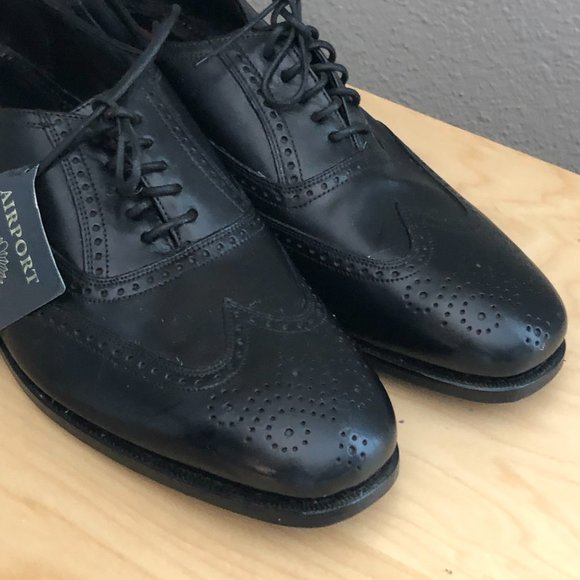 Vintage FLORSHEIM Preppy Leather Wingtip Brogues Men’s size 10.5 Black NEW main image 14